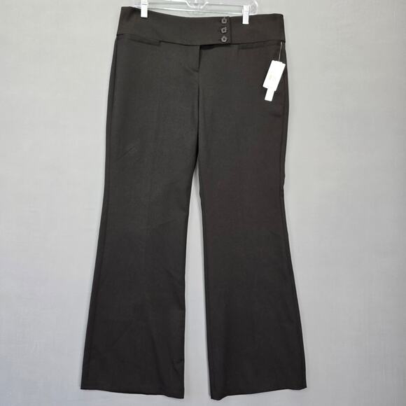 Joe B Pants Women Size 15 Juniors Black Stretch Preppy Bootcut Trouser Classic - Picture 1 of 12